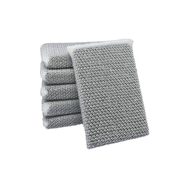Elite Silver Scrubber Sponge 6 Pack Non Scratch Sponges for Kitchen and Household Use Made in USA (Regular) - Lamarshop1