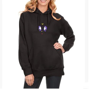 Women's Hooded Sweatshirt with Fleece Cat Design - Lamarshop1