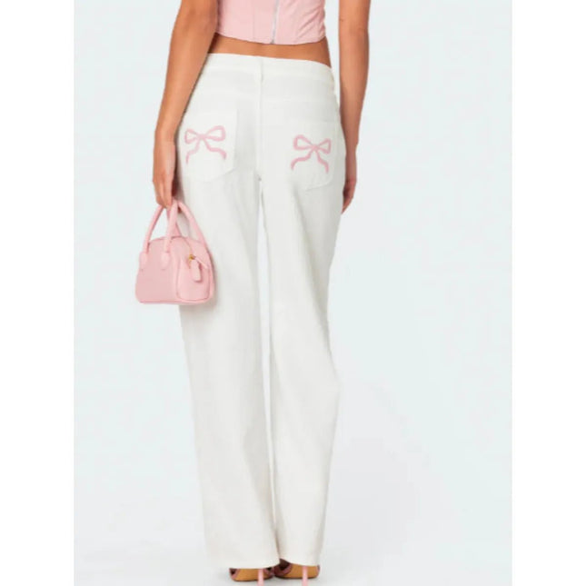 Straight Wide Leg Jeans