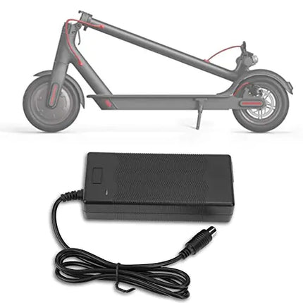42V 2A Battery Charger Adapter Black Scooter Charger Replacement Electric Scooter Charger Adapter with Power Cord for Electric Scooter(US Plug 110V)