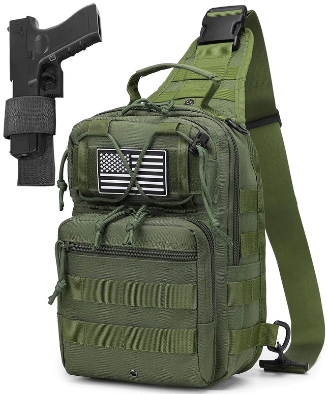 HPDF Tactical Sling Backpack Military Crossbody Bag Pack for Mens One Shoulder Holster Sling Bag 10L - Lamarshop1