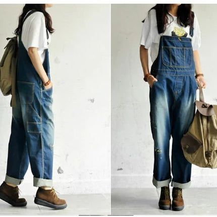 Denim Overalls and Wide-Leg Jeans