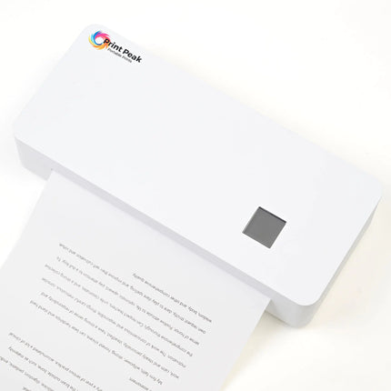 PrintPeak Thermal Printer A4 with 1 Rolls of Pre - Cut Paper (50 Sheets) Wireless Portable Printer for Travel Compact Bluetooth Printer for iPhone Android & Laptop 27.5 x 11.6 cm - Lamarshop1