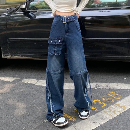 Vintage High Waist Loose Fit Wide Leg Jeans