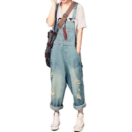 Denim Overalls and Wide-Leg Jeans
