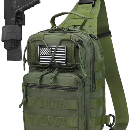 HPDF Tactical Sling Backpack Military Crossbody Bag Pack for Mens One Shoulder Holster Sling Bag 10L - Lamarshop1