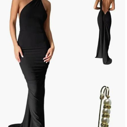 Backless Halter Sheath Dress For Women - Lamarshop1