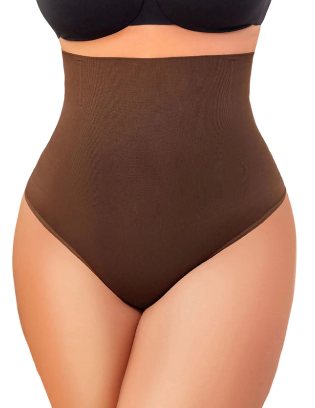 Avidlove Tummy Control Thong Shapewear for Women High Waist Body Shaper Seamless Shapewear Underwear(BrownXXL) - Lamarshop1