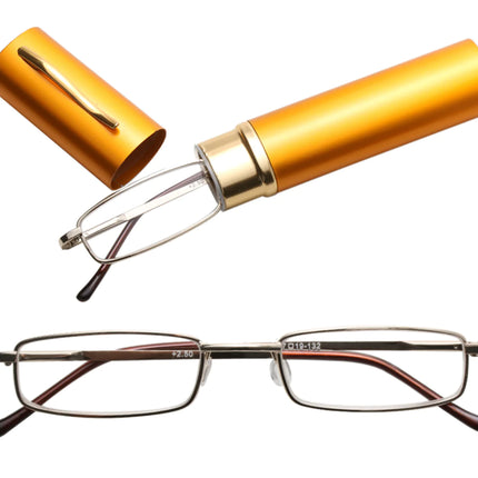 Classic HD Spring Compact Reading Glasses Readers Travel Slim Design with Case - Lamarshop1
