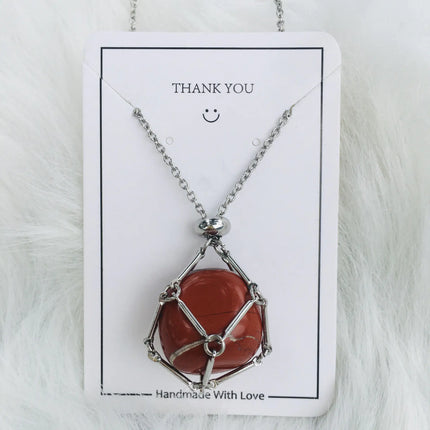 Crystal Raw Stone Pendant Necklace - Lamarshop1