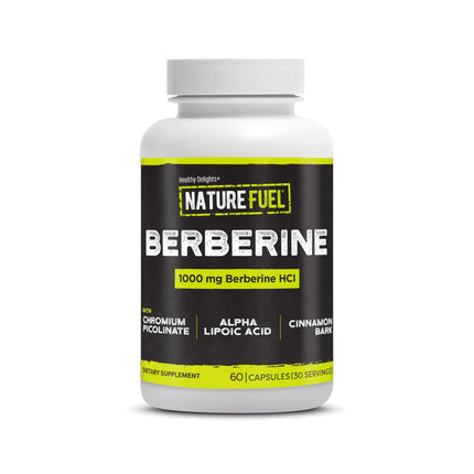 Healthy Delights Nature Fuel Berberine Capsules Berberine Supplement with Berberine HCl Chromium Picolinate Alpha Lipoic Acid and Cinnamon Bark 60 Count 30 Servings - Lamarshop1