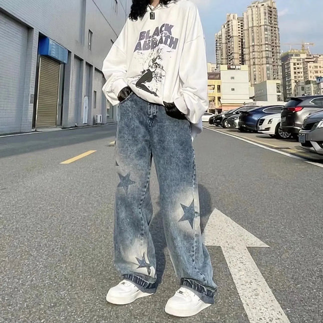 Loose Straight Wide Leg Jeans for Men and Women