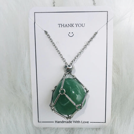 Crystal Raw Stone Pendant Necklace - Lamarshop1