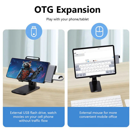 3-in-1 Type C Docking Station with USB 3.0 and OTG