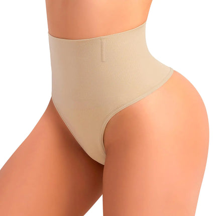 HMQ Tummy Control Thong Shapewear for Women Girdle Panties Seamless Shaping Thong Panties Body Shaper Underwear Beige - Lamarshop1