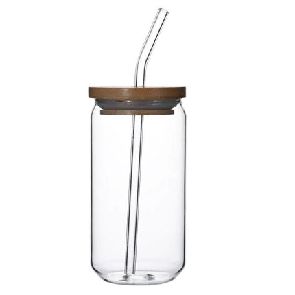 Safe Sip Glass Cup With Lid - Lamarshop1