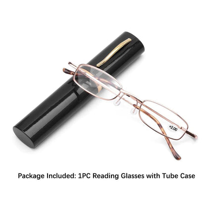 Classic HD Spring Compact Reading Glasses Readers Travel Slim Design with Case - Lamarshop1