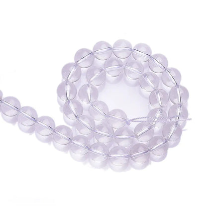 Natural White Crystal Bead Bracelet and Necklace Set