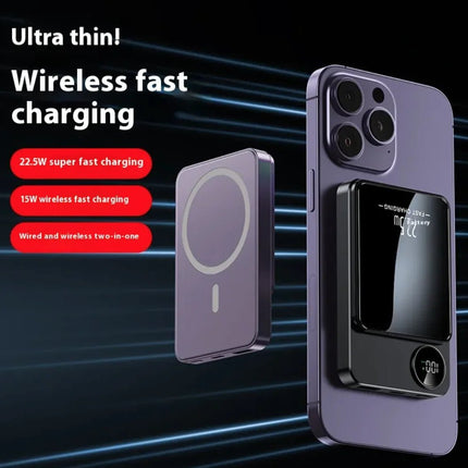 Ultra - thin Magnetic Wireless Power Bank - Lamarshop1