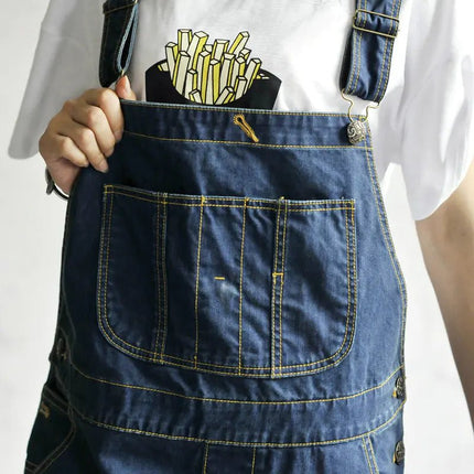 Denim Overalls and Wide-Leg Jeans