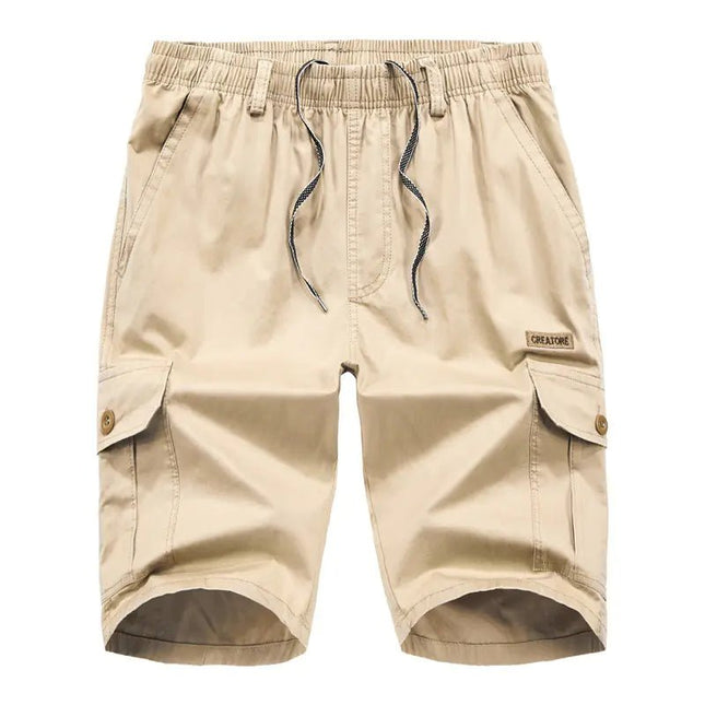 Plus Size Multi - pocket Elastic Casual Shorts - Lamarshop1