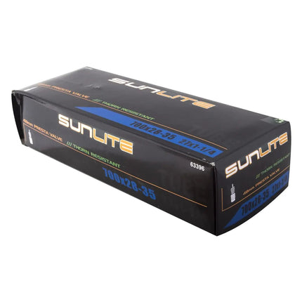 Sunlite Thorn Resistant Presta Valve Tubes 700 x 28-35 (27 x 1 1/8"- 1 1/4") / 28mm Black