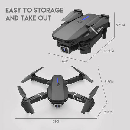 2023 New RC Drone With 4K HD Dual Camera WiFi FPV Foldable Quadcopter +4 Battery - Lamarshop1