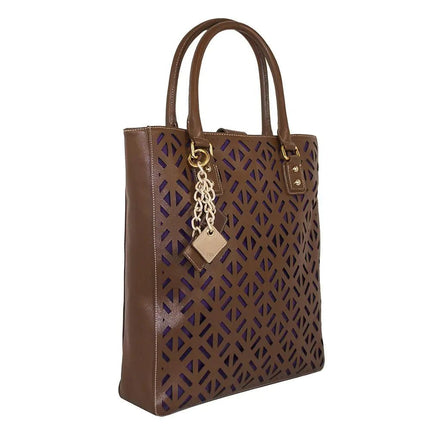 Luminous Leather Bag - Chocolate - Lamarshop1