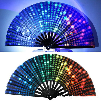 Fluorescent Bamboo Hand Fan - Lamarshop1