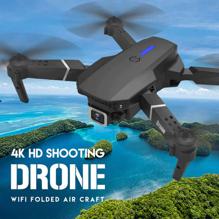 2023 New RC Drone With 4K HD Dual Camera WiFi FPV Foldable Quadcopter +4 Battery - Lamarshop1