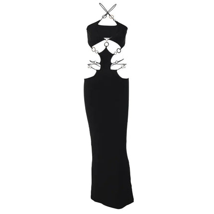 2023 Summer Women's Sexy Backless Halter Dress