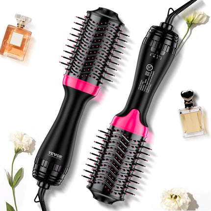 VEVOR Hair Blow Dryer Brush 4 in 1 Hair Dryer and Styler Volumizer with Negative Ion Ceramic Coating Barrel 65MM Oval Shape Less Frizz & Heat Damage Hot Air Brush for Straightening Drying Curling - Lamarshop1