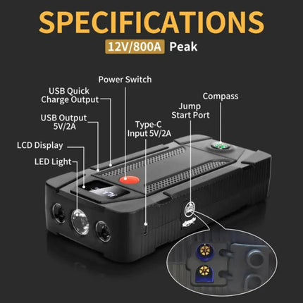 LCD Car Emergency Power Bank - Lamarshop1