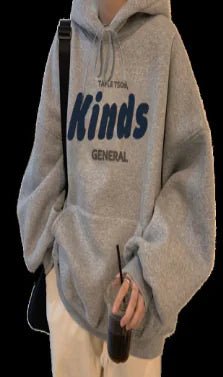 Women's Hooded Fleece Sweater with Letter Design - Lamarshop1