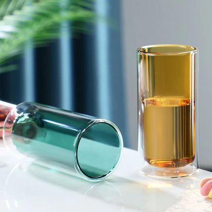 Double - Layer Transparent Glass Coffee Cup - Lamarshop1