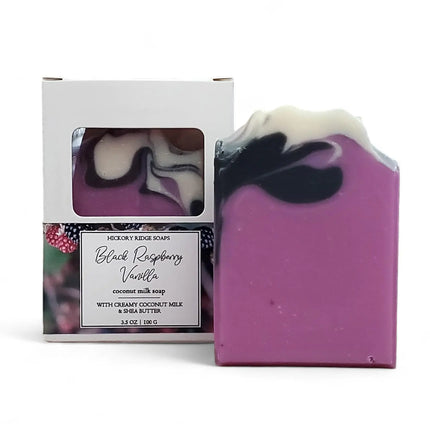 Black Raspberry Vanilla Handmade Soap Bar | Bar Soap with Shea Butter Natural Soap
