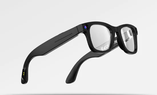  "AI-powered smart glasses with built-in camera for hands-free recording"