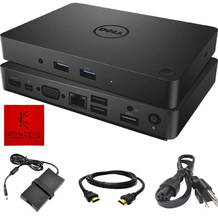 Dell WD15 Monitor Dock 4K with 130W AC Charging & HMDI Cable - Dell Docking Station USB C - Dell Docking Station Dual Monitor for Laptops (Renewed)