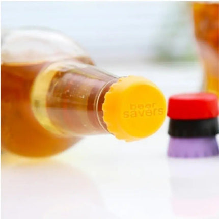 6pcs Reusable Silicone Bottle Caps for Kitchen Use