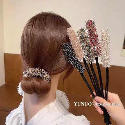 Crystal Hair Bun Maker for Easy Hairstyles (Women) - Lamarshop1