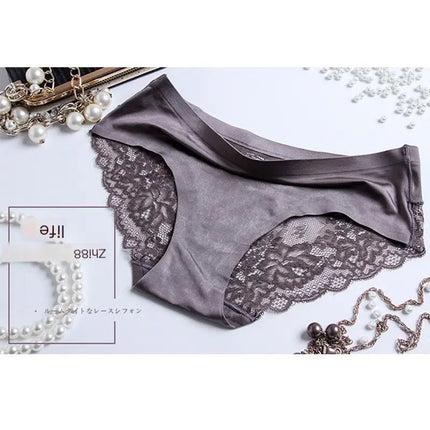 Sexy Ice Silk Women's Lace Thong Panties - Lamarshop1