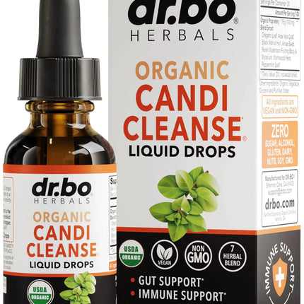 Candi Cleanse Support Supplement Drops - Organic Oregano Oil Drops Liquid & Black Walnut Wormwood - Extra Strength Overgrowth Balance Complex Natural Oral Gut Cleanser Detox Health Supplements 1 oz - Lamarshop1