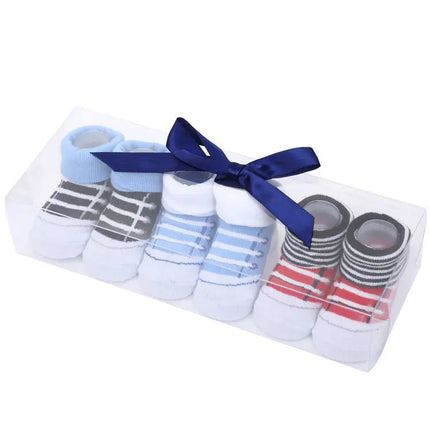 Cute Cartoon Polka Dot Baby Socks with Bow Set