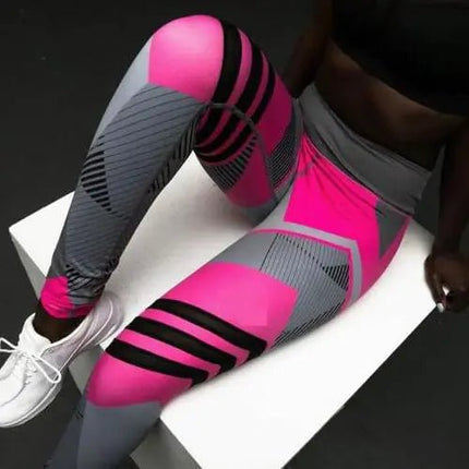 Printed High Waist Leggings for Yoga and Sports - Lamarshop1