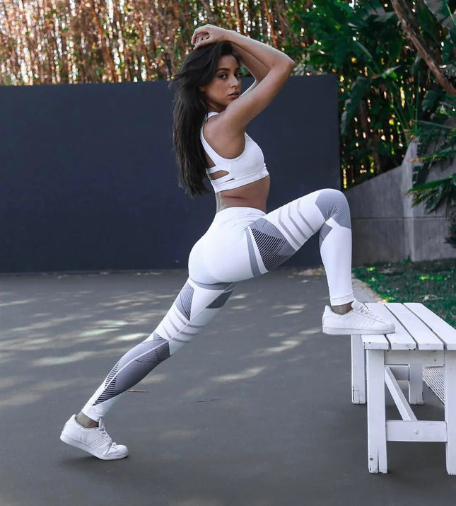 Printed High Waist Leggings for Yoga and Sports - Lamarshop1