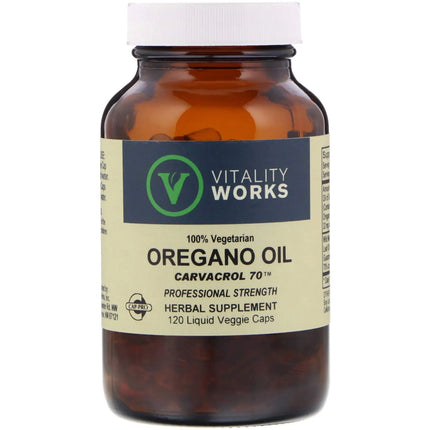 VITALITY WORKS Vegan Oregano Oil 120 CT
