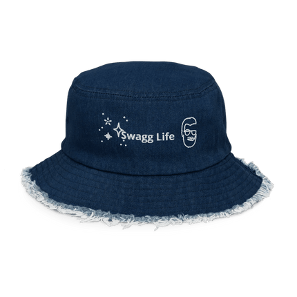 Distressed Denim Bucket Hat
