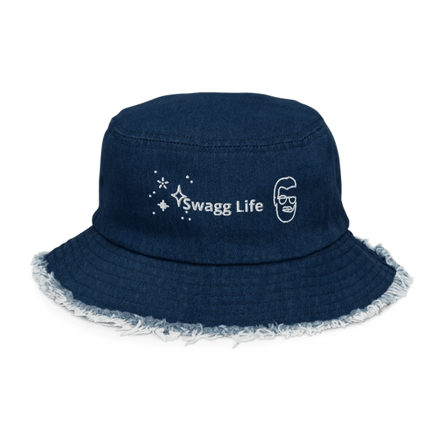Distressed Denim Bucket Hat