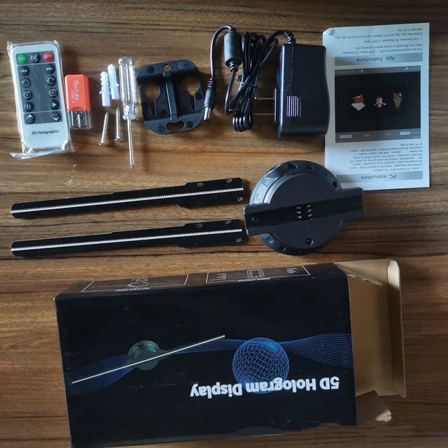 "3D holographic advertising fan display for eye-catching product promotions"