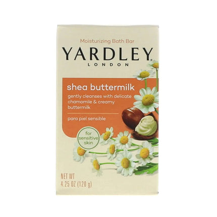 Yardley London Sensitive Skin Shea Buttermilk Bar Soap 4.0 oz (Pack of 12)